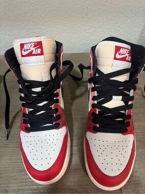 Nike Air Boy’s Athletic Shoes in White, Red and Black Spider-Man inspired